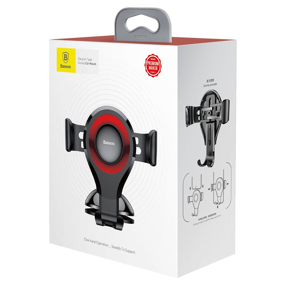 Baseus Osculum Gravity Car Holder, Universal, Red SUYL-XP09