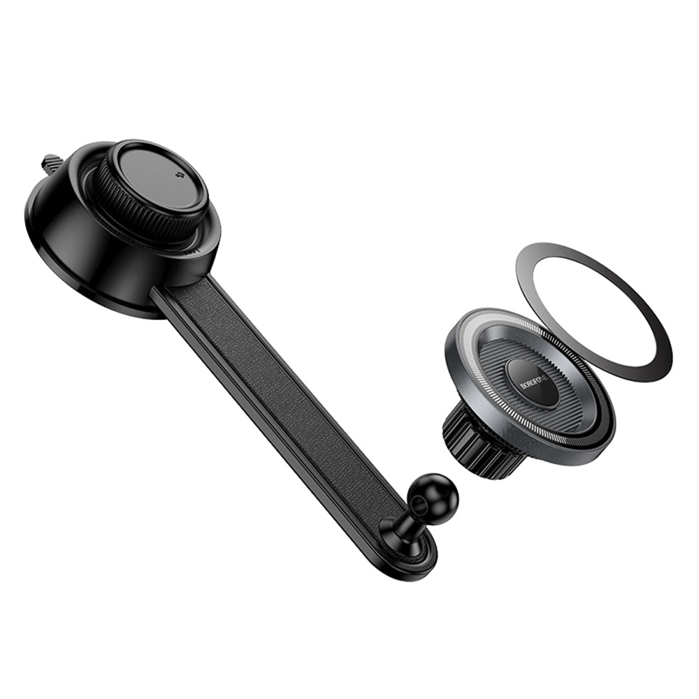 Магнитна стойка за кола Borofone BH123 Profit, 4.5inch - 7inch, Черен