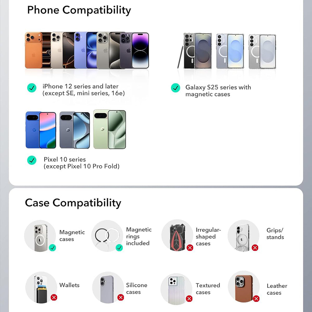 Магнитна стойка за кола ESR OmniLock Vent, Универсална, Черна