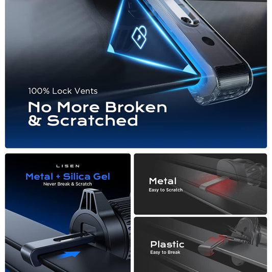 Магнитна стойка за кола Lisen, Универсална, Черна YL0222100001