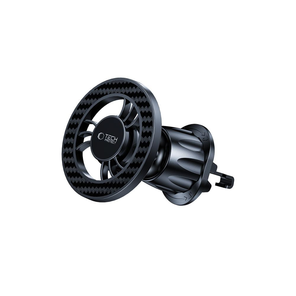 Магнитна стойка за кола Tech-Protect N56 Carbon Vent, Универсална, Черна