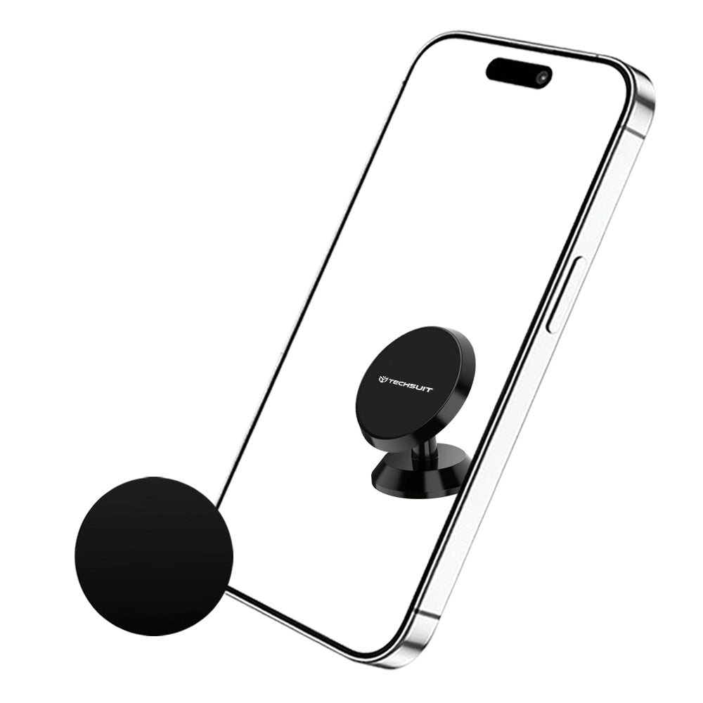 Магнитна стойка за автомобил Techsuit S10, Универсална, Черна