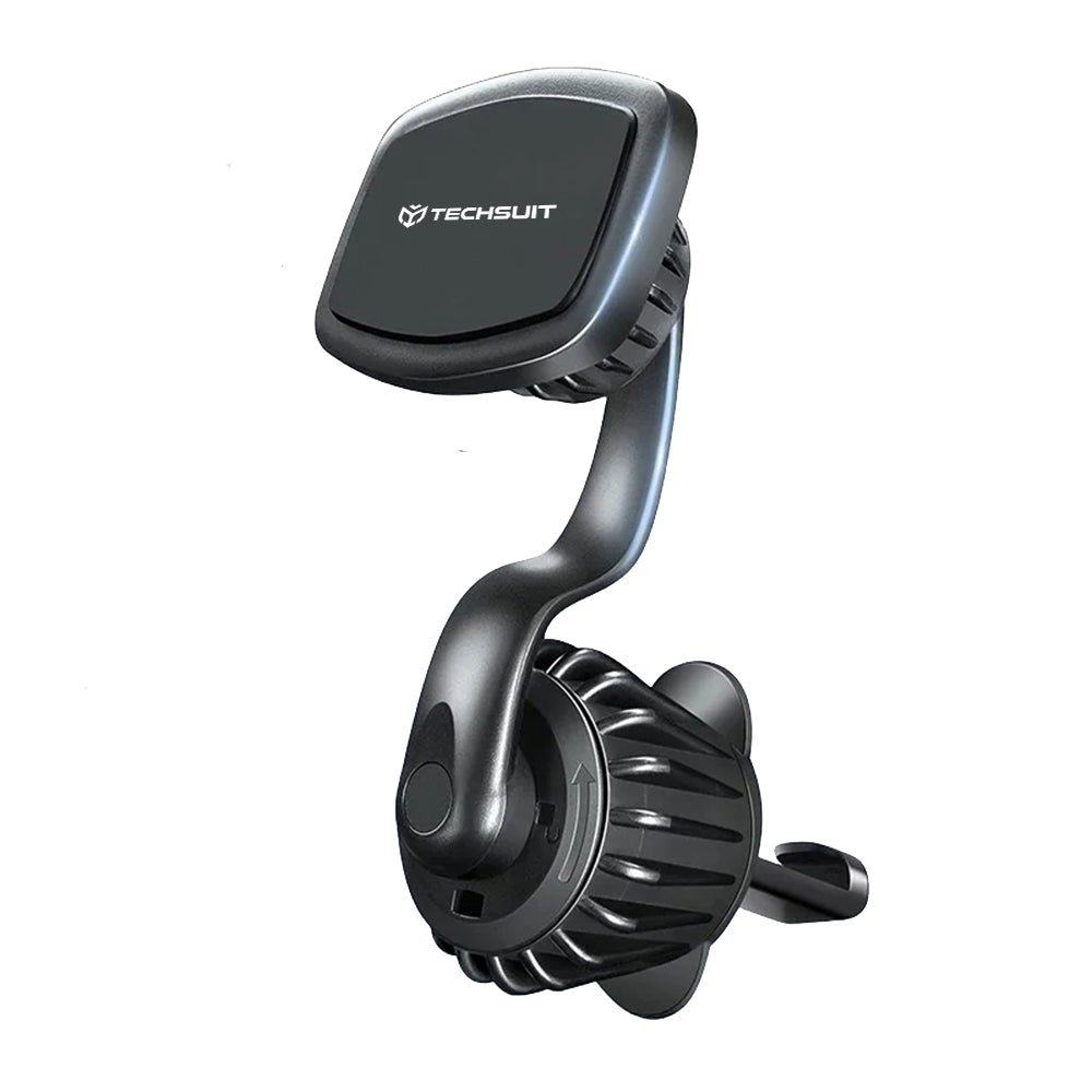 Магнитна стойка за кола Techsuit S3, Универсална, Черна