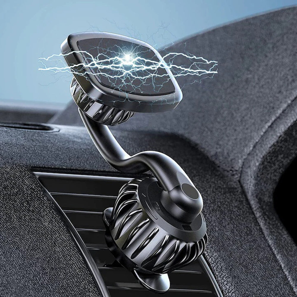 Магнитна стойка за кола Techsuit S3, Универсална, Черна