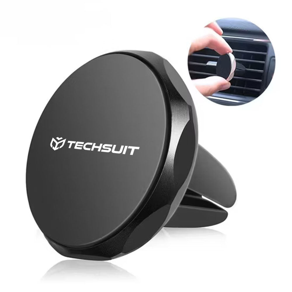 Магнитна стойка за автомобил Techsuit S9, Универсална, Сребриста