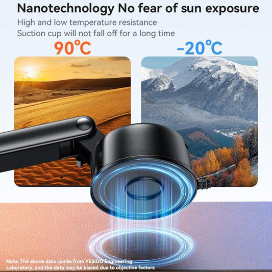 Магнитна стойка за кола Yesido C266, Универсална, Черна