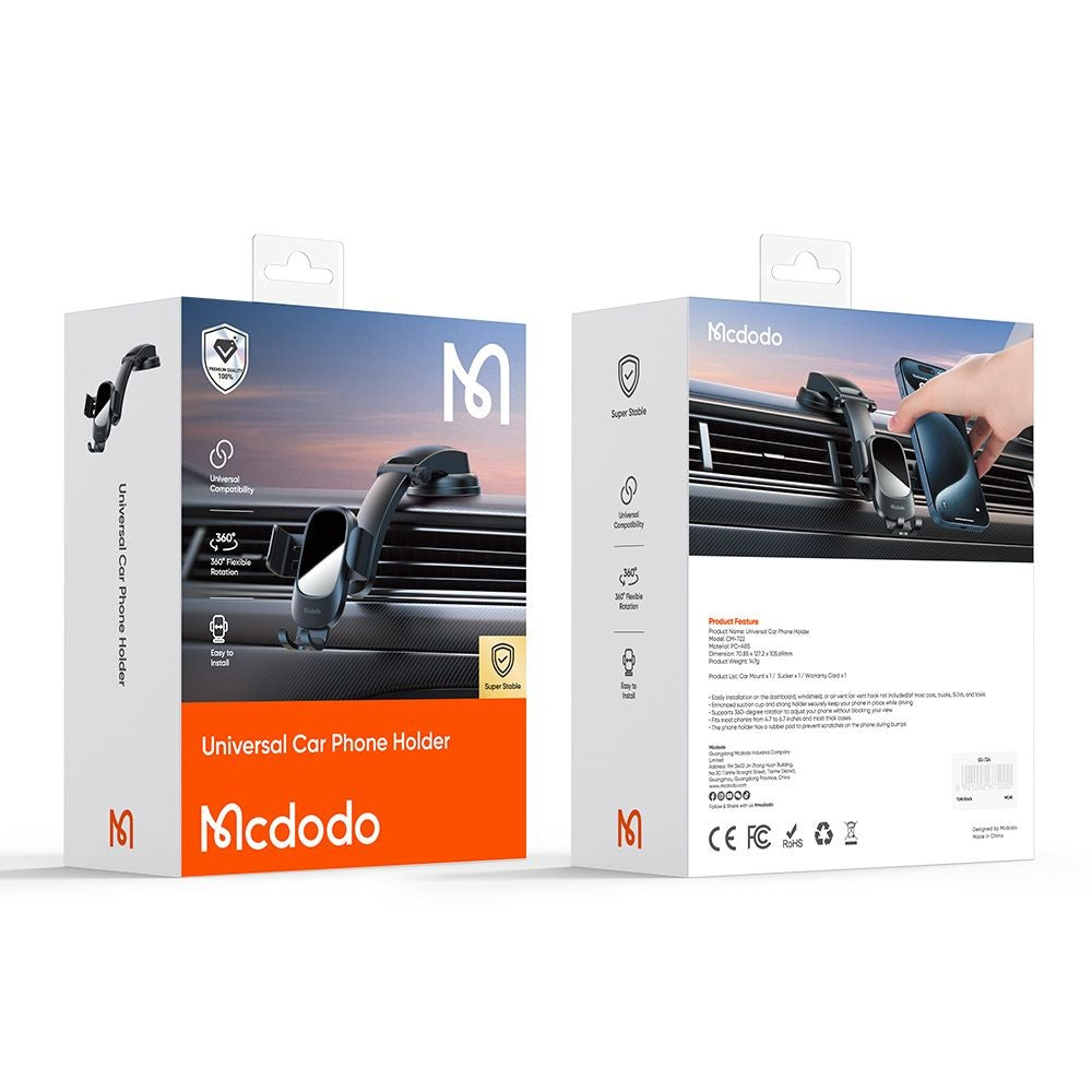 Автомобилна стойка McDodo CM-7220, 4.7inch - 6.7inch, Черен