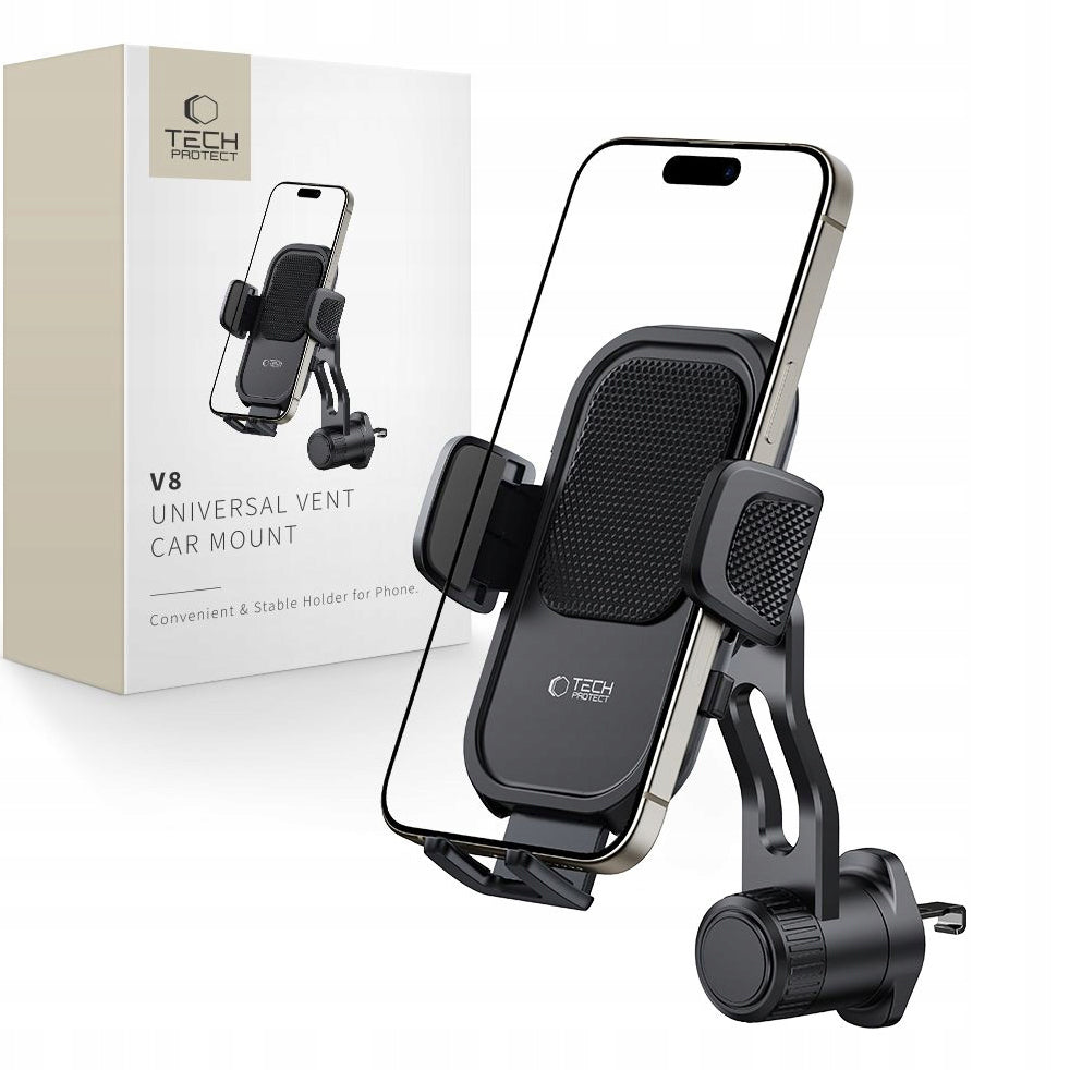 Tech-Protect V8 Rotary Vent Car Holder, Universal, Black