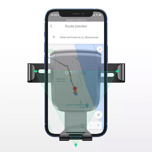 UGREEN LP200 Gravity Car Holder, универсален, черен