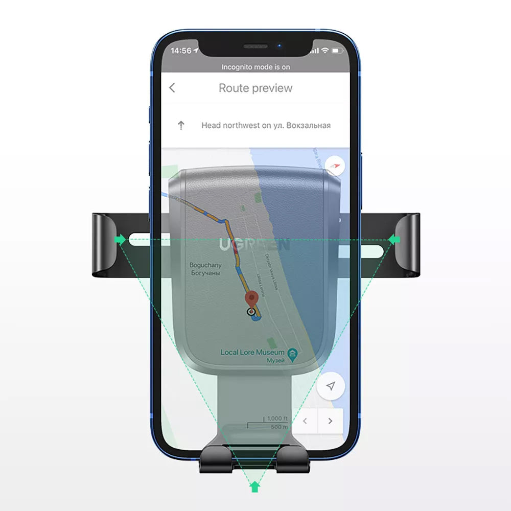 Автомобилна стойка UGREEN Gravity LP200, Универсална, Черна