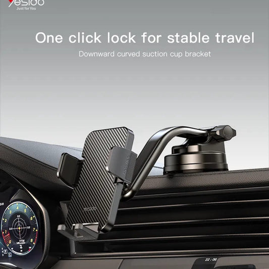 Автомобилен държач Yesido C172, 4 инча - 7 инча, Черен