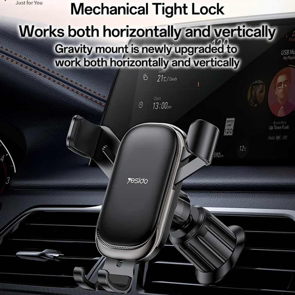 Автомобилна стойка Yesido C247, 4.7inch - 7.2inch, Черен