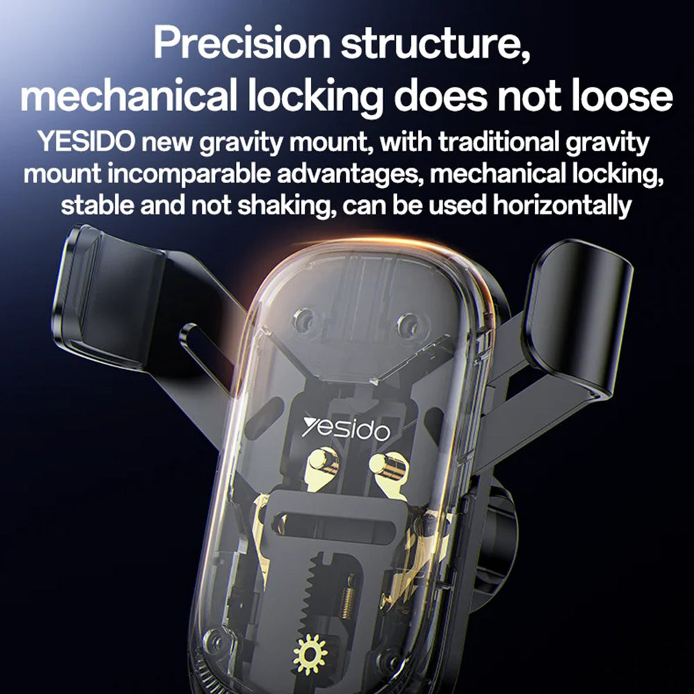 Автомобилна стойка Yesido C247, 4.7inch - 7.2inch, Черен