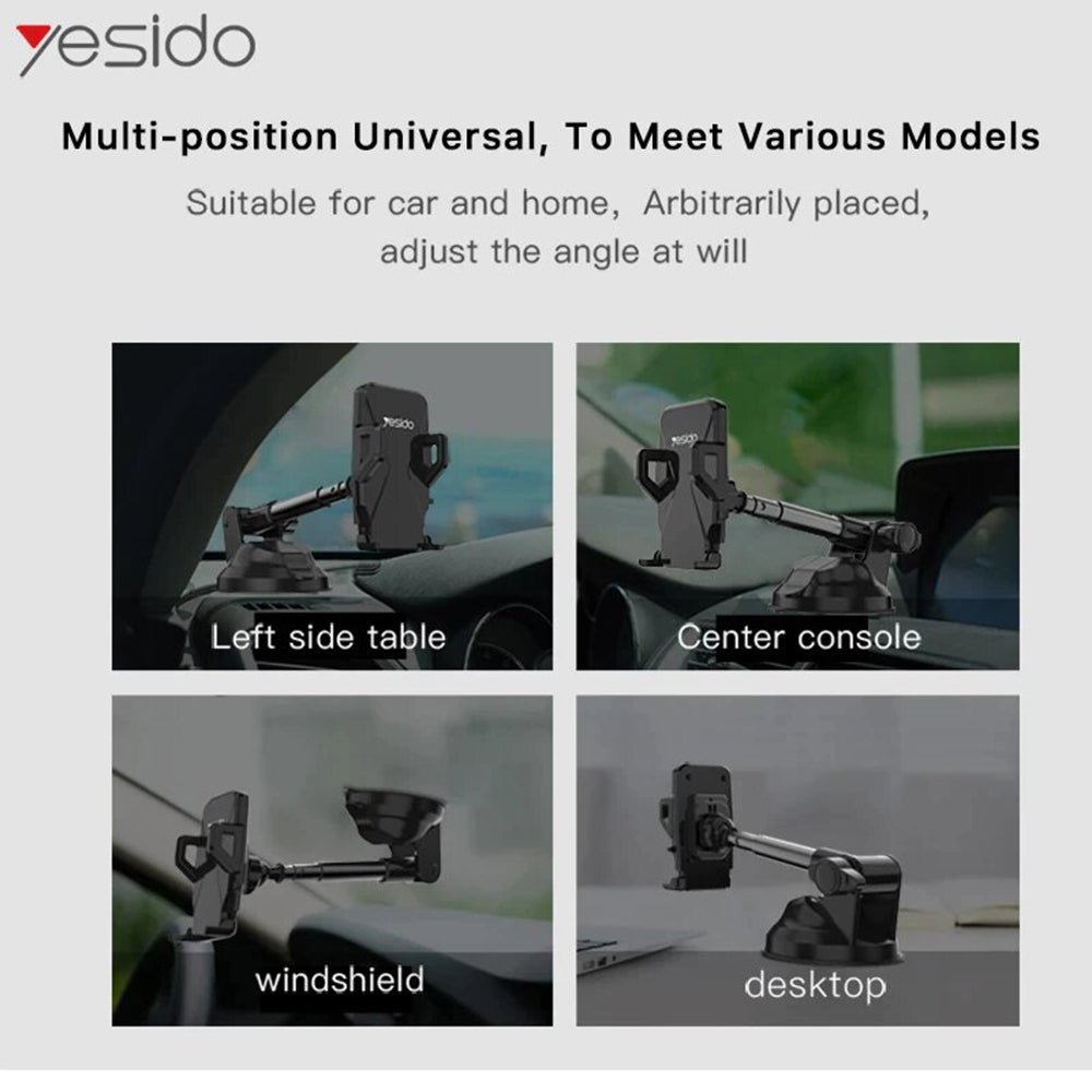 Автомобилен държач Yesido C40, Универсален, Черен