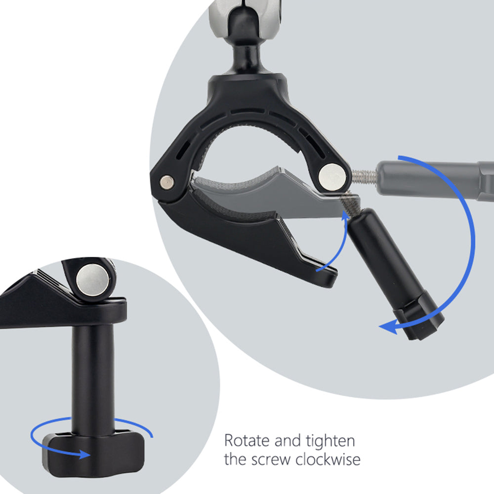 Стойка за велосипед за спортна камера Techsuit JX-008 за GoPro, сива