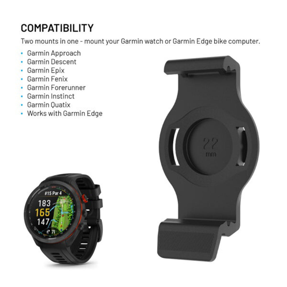 Стойка за велосипед Fixed за Garmin Watch 22mm / Edge Computer, Черна