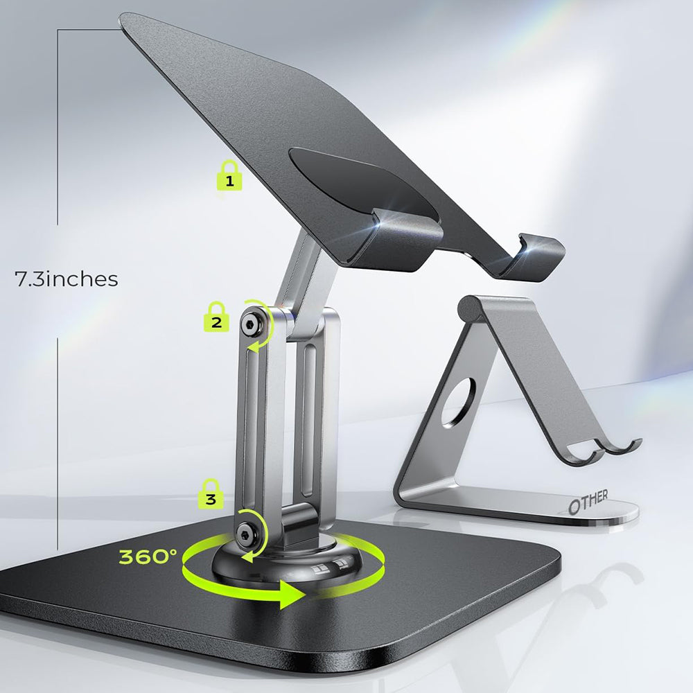 Стойка за бюро Lisen Q18 за телефон / таблет, 4.7inch - 12.9inch, черен YL0423120002