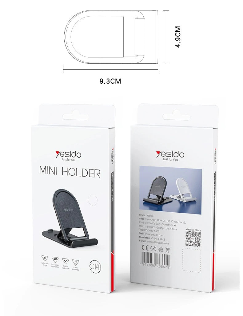 Поставка за бюро Yesido C141, 4.7inch - 7.9inch, Черен
