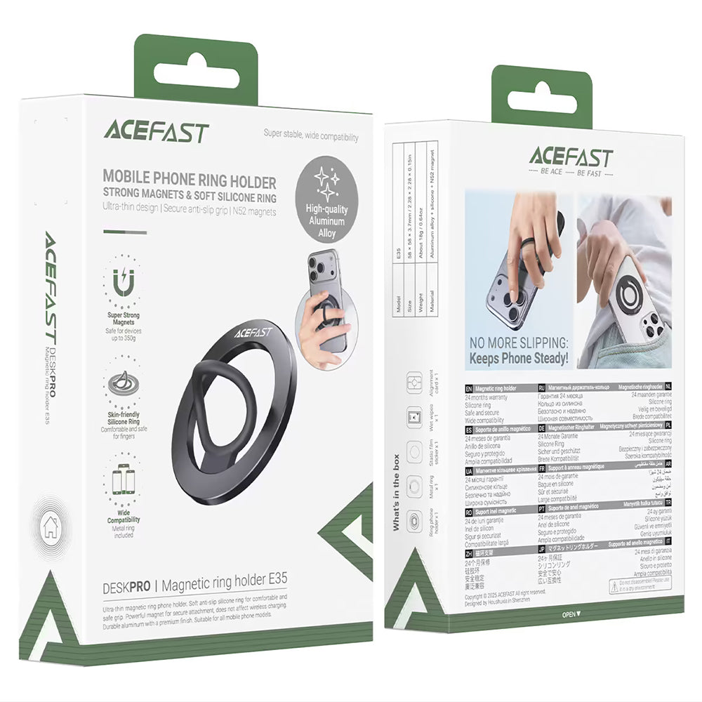 Подложка за пръстен Acefast E35, Универсална, Черна