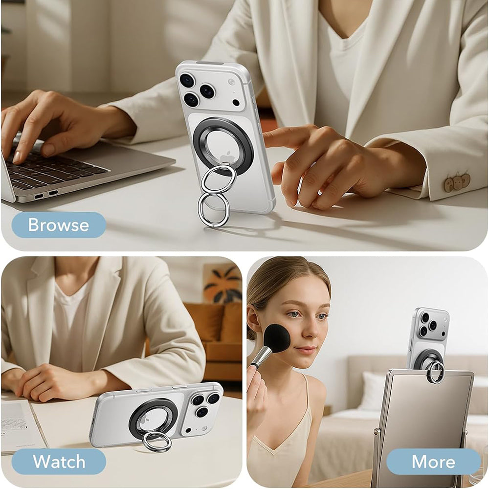 Подложка за пръстен ESR HaloLock, Универсална, Черна