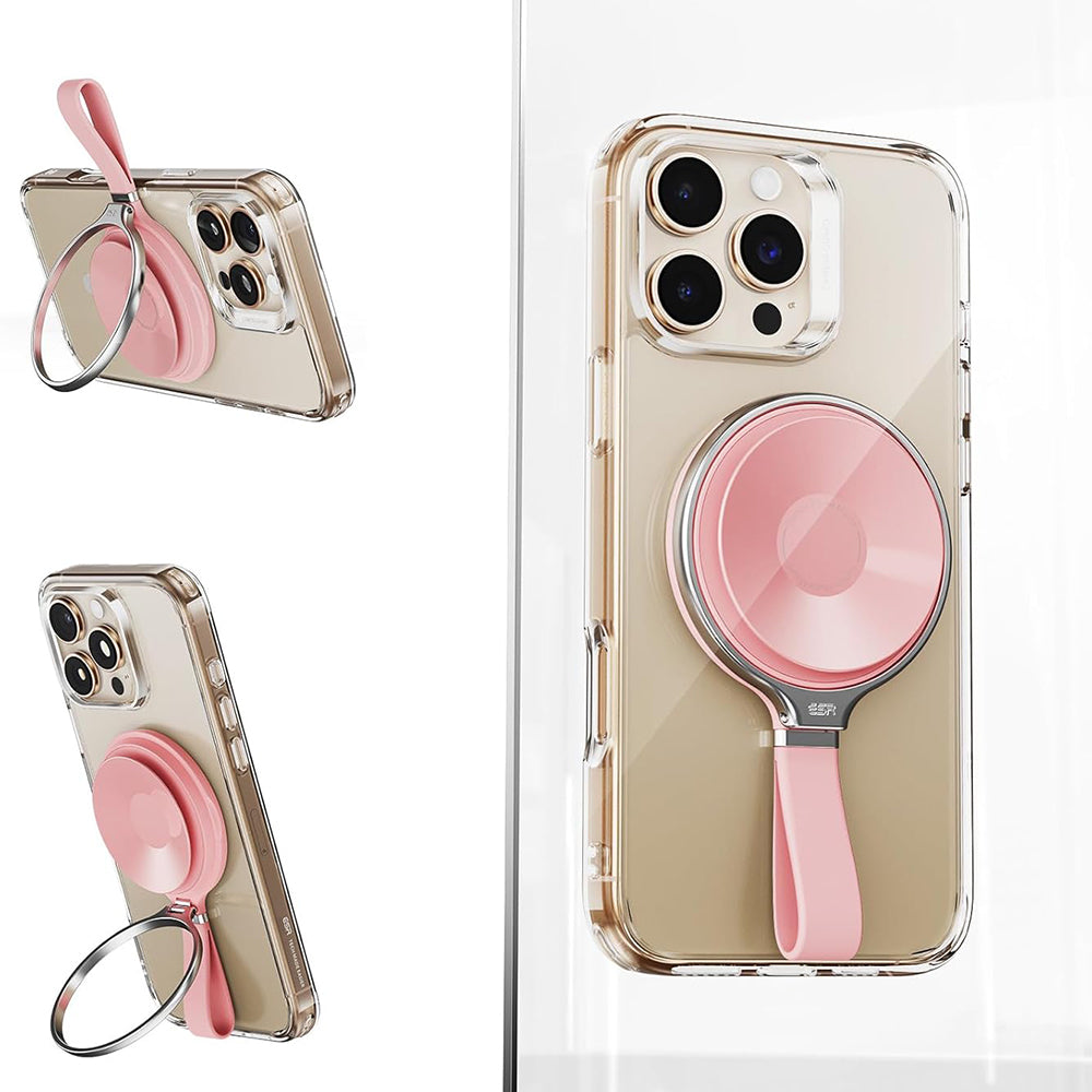 Подложка за пръстен ESR HaloLock Leather, Универсална, Розова