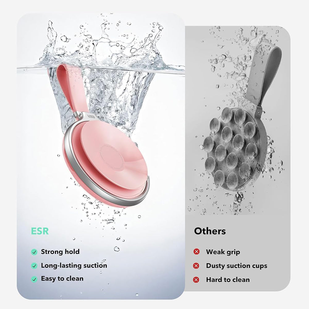 Подложка за пръстен ESR HaloLock Leather, Универсална, Розова