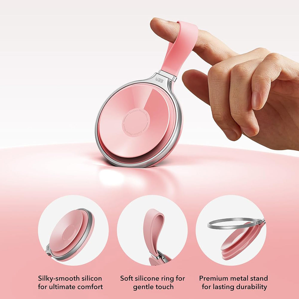 Подложка за пръстен ESR HaloLock Leather, Универсална, Розова