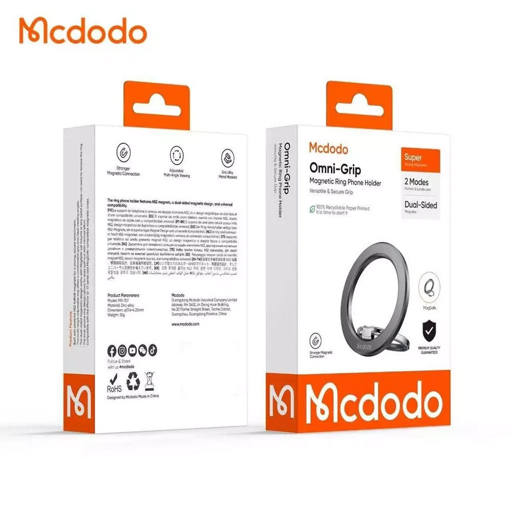 Пръстенна стойка McDodo MR-7070, Универсална, Черна