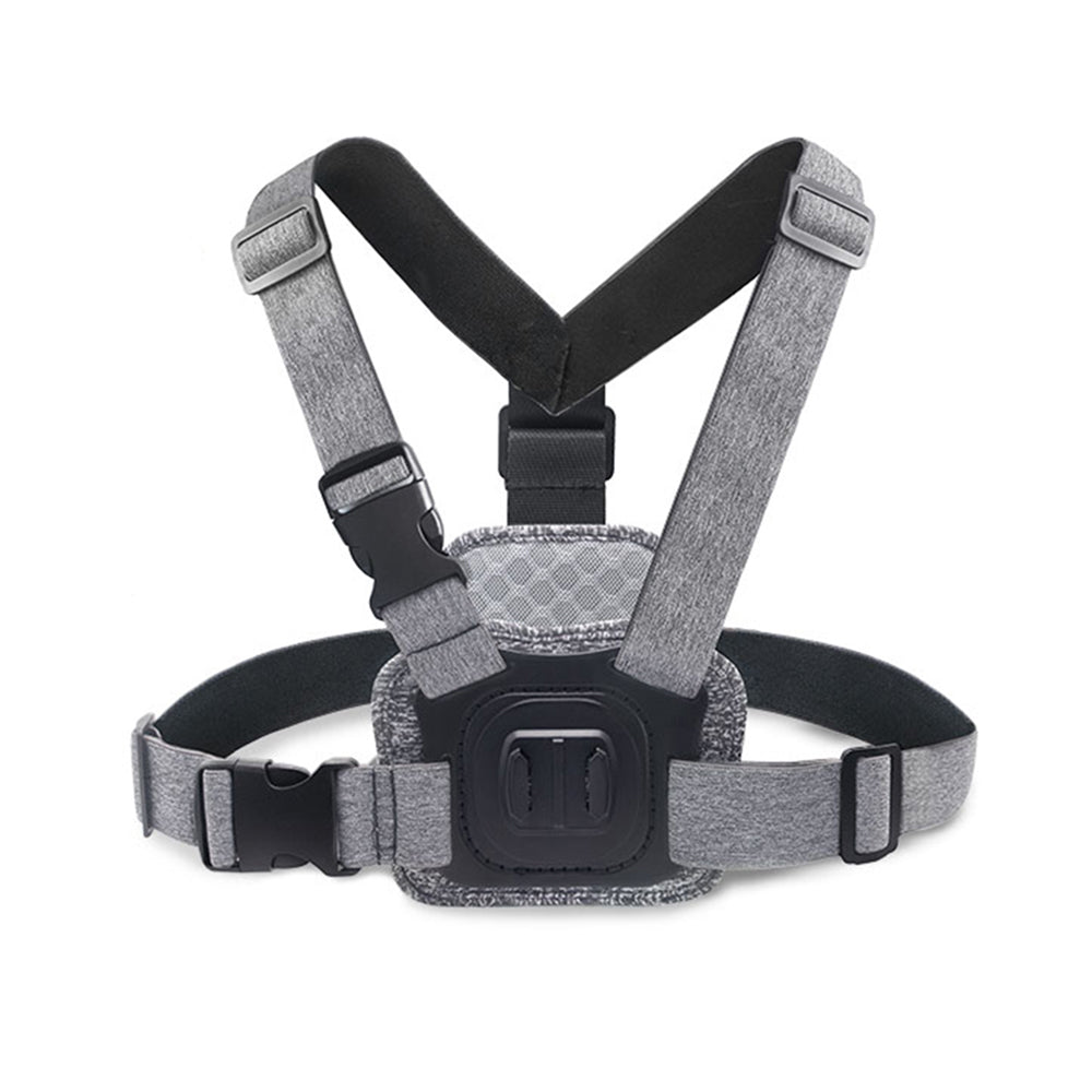 Поддръжка за гърдите на спортна камера Techsuit JX-002 за серията GoPro, Сив
