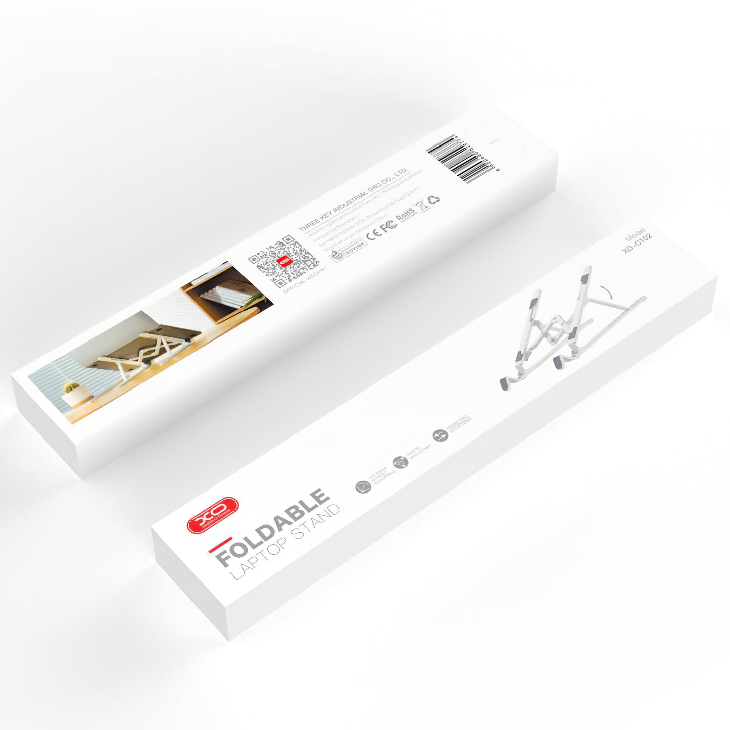 Стойка за лаптоп XO Design C102 за лаптоп до 17 инча, бяла