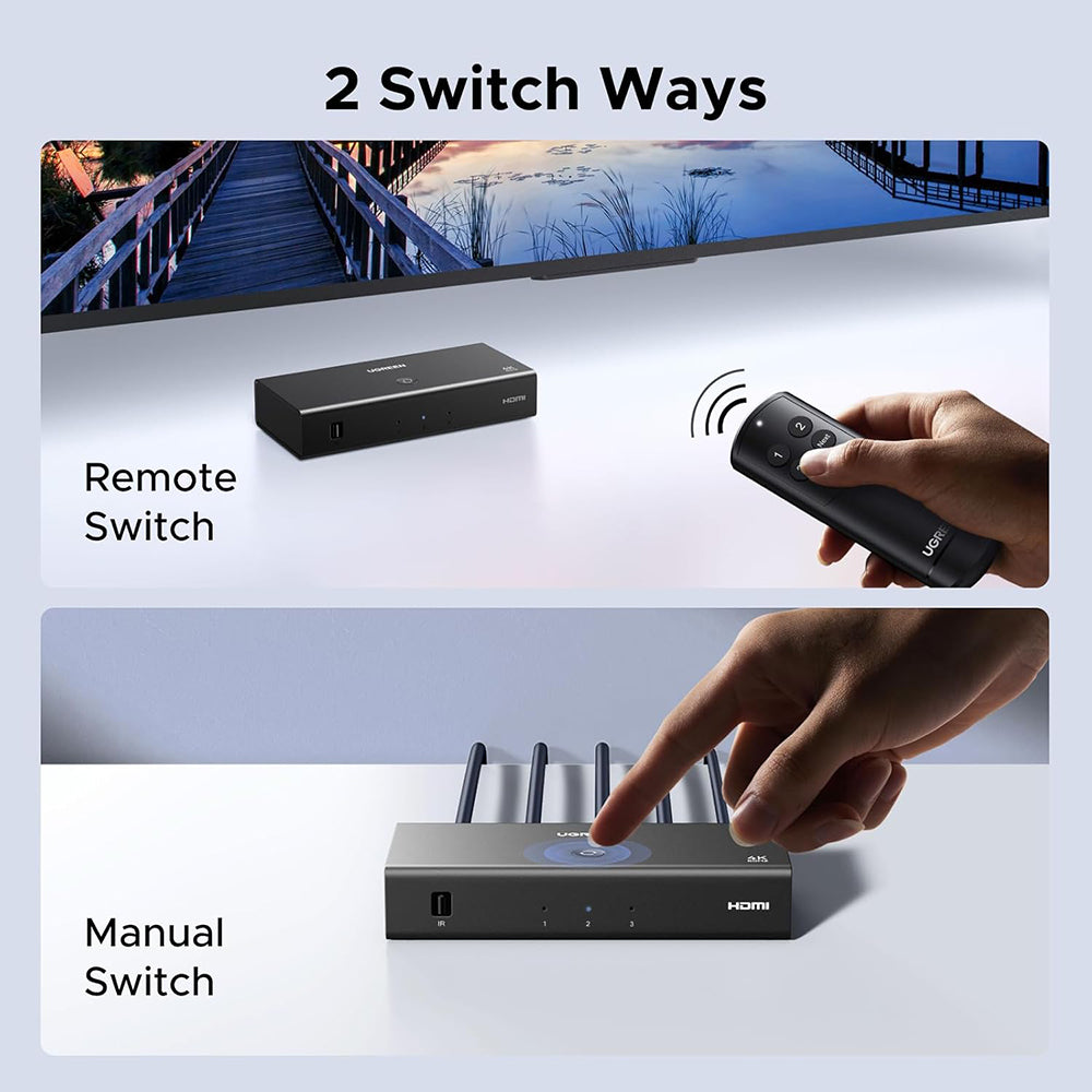 Switch Video HDMI UGREEN AW504 (55857), Черен