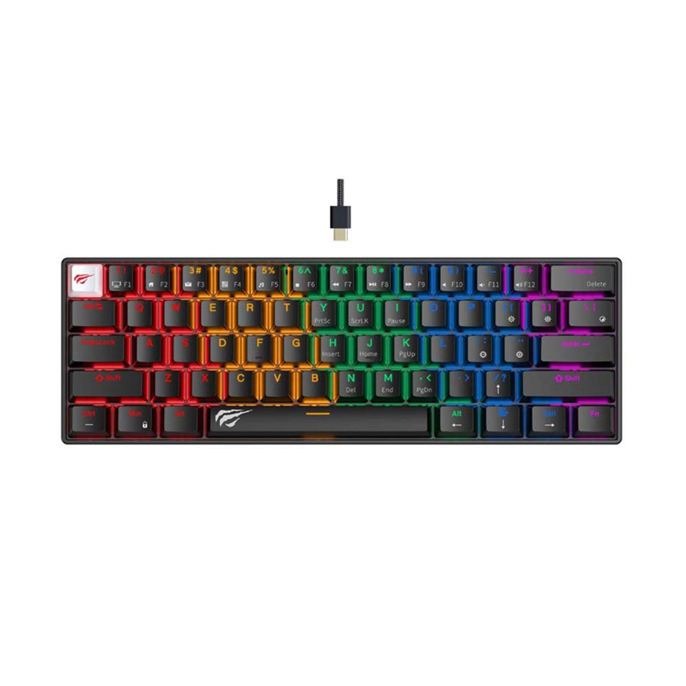 Гейминг клавиатура с кабел USB HAVIT KB903L, RGB, 1.8м, Черна
