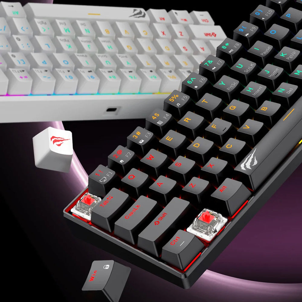 Гейминг клавиатура с кабел USB HAVIT KB903L, RGB, 1.8м, Черна