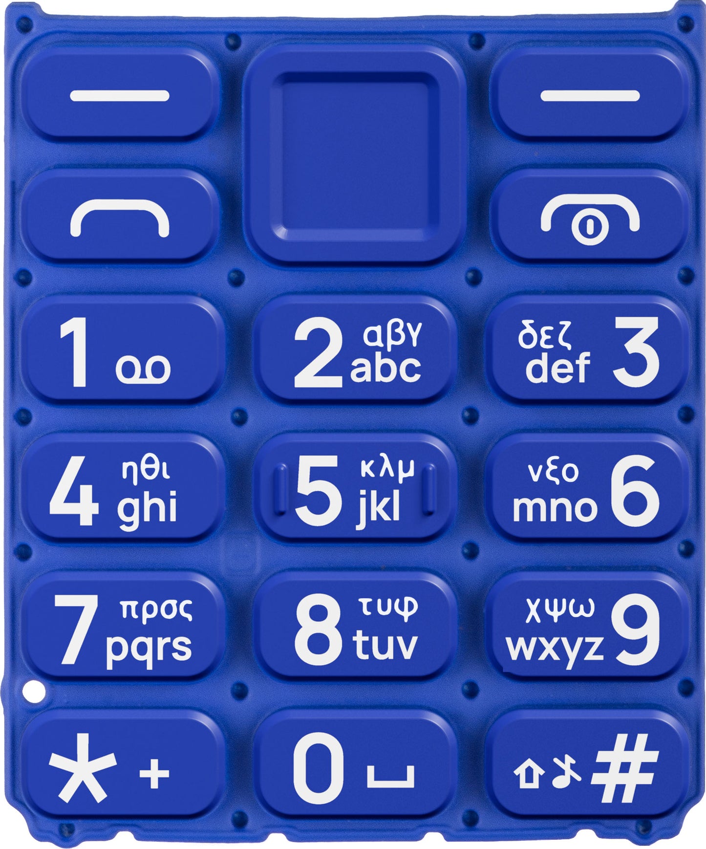 Гръцка клавиатура за HMD 105 / Nokia 105 (2024), синя