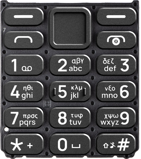 Гръцка клавиатура за HMD 110 / Nokia 110 (2024), черна