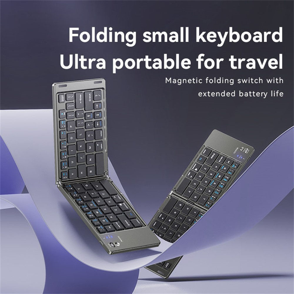 Сгъваема Bluetooth клавиатура Yesido KB27, Черна
