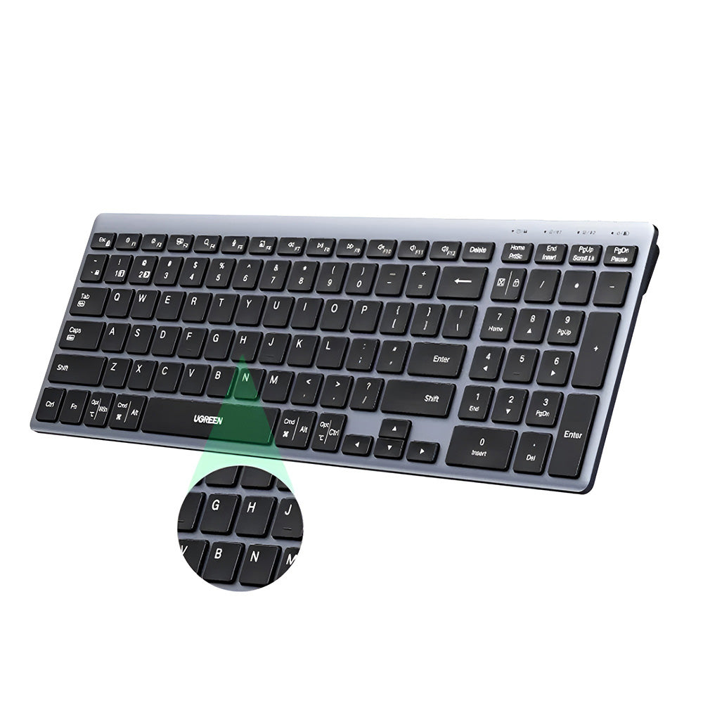 Безжична клавиатура UGREEN K552 (75163), BT / Wi-Fi, Черна