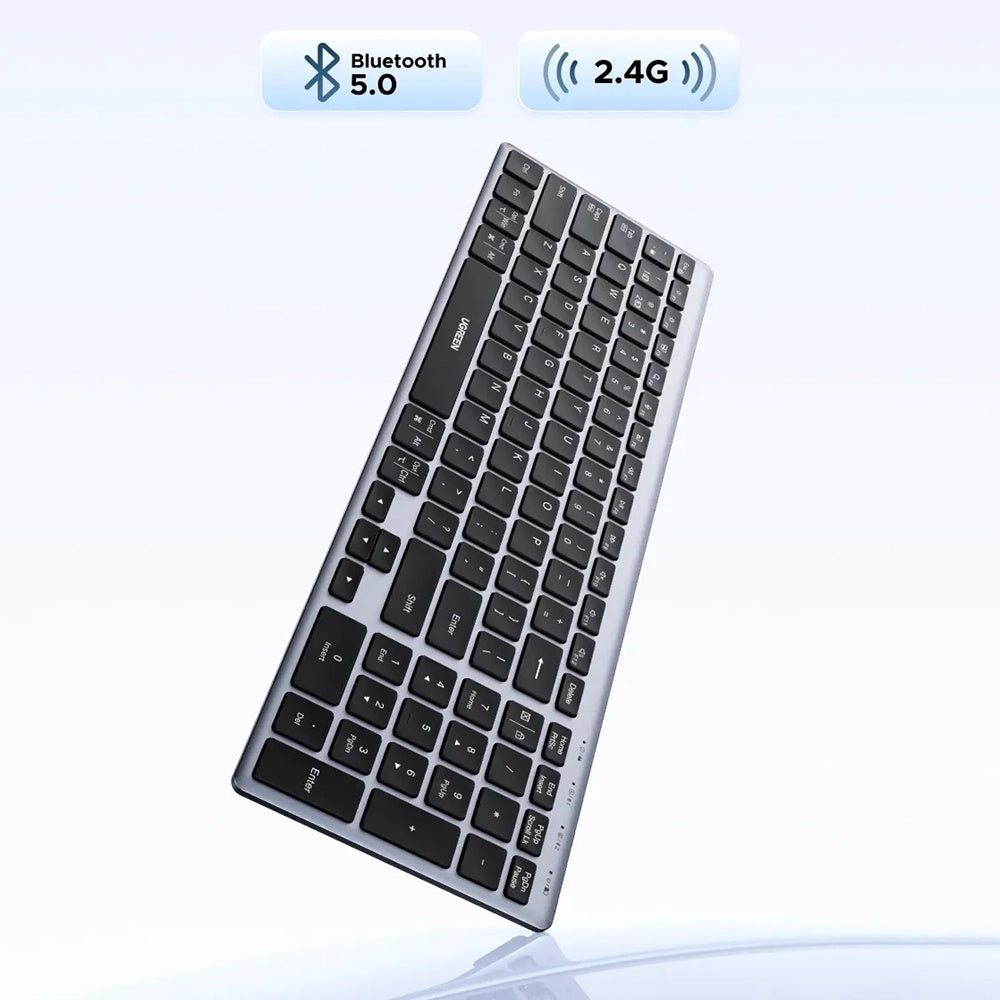 Безжична клавиатура UGREEN K552 (75163), BT / Wi-Fi, Черна