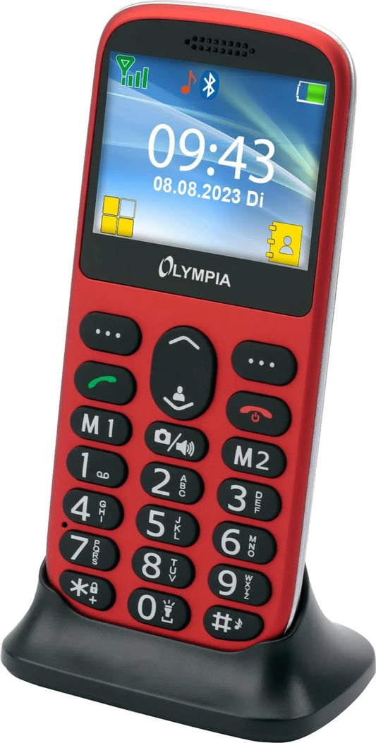 Мобилен телефон Olympia Sun Komfort Dual SIM, Червен 2223