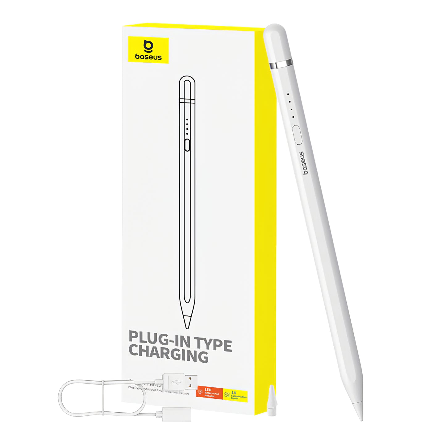 Touch Pen Baseus Smooth Writing 2 Series за Apple iPad, Активна Plug-In версия, Бял P80015806211-00