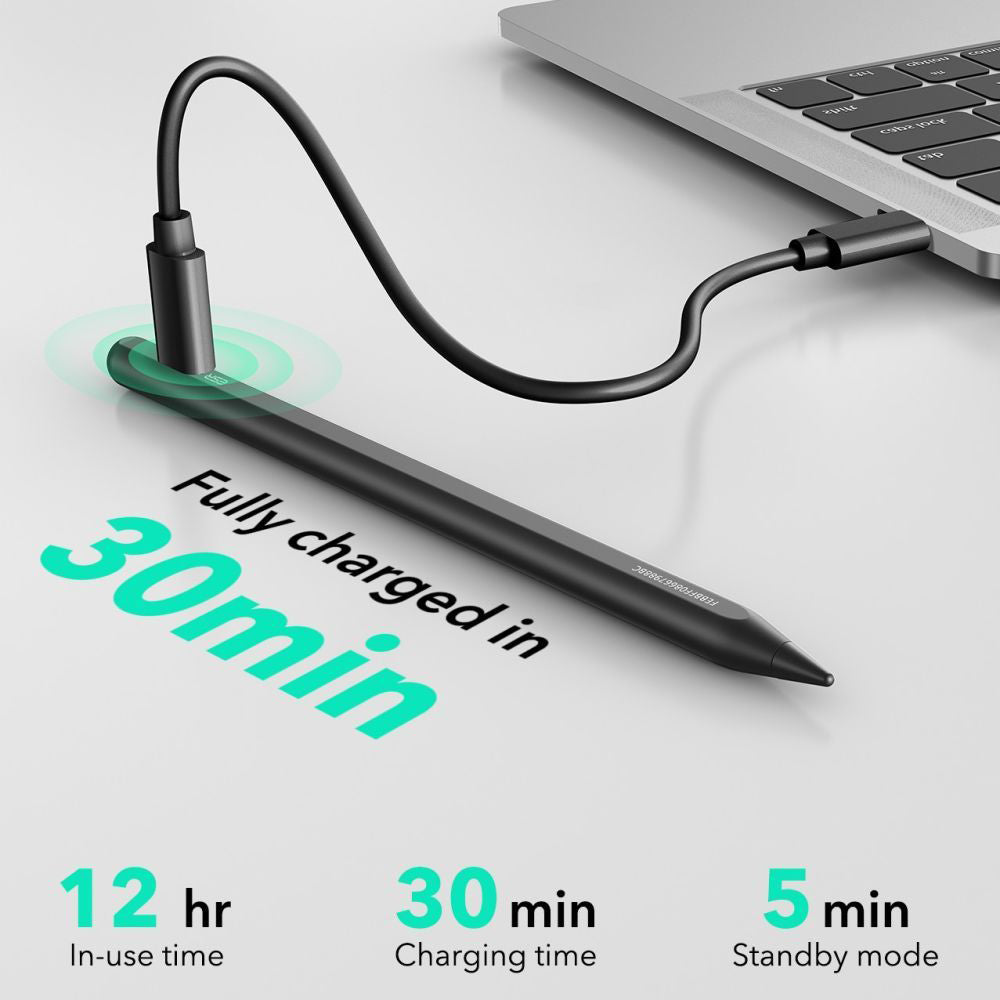 Touch Pen ESR Geo за Apple iPad, Активна версия, Черен