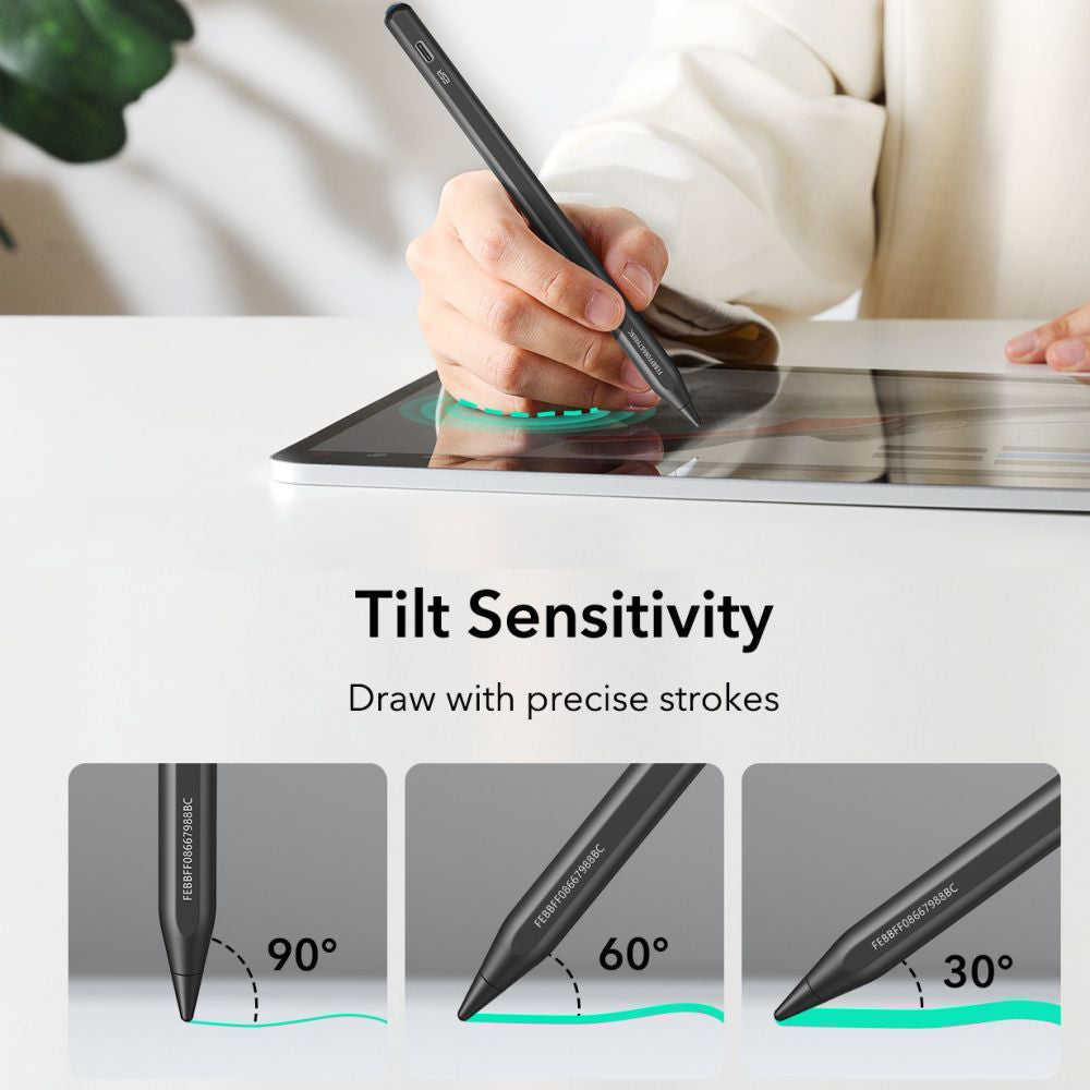 Touch Pen ESR Geo за Apple iPad, Активна версия, Черен