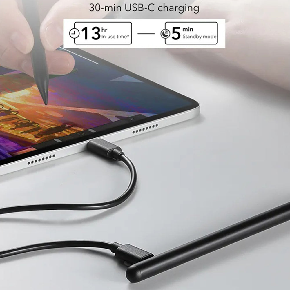 Touch Pen ESR за Apple iPad, Активна версия, Черен
