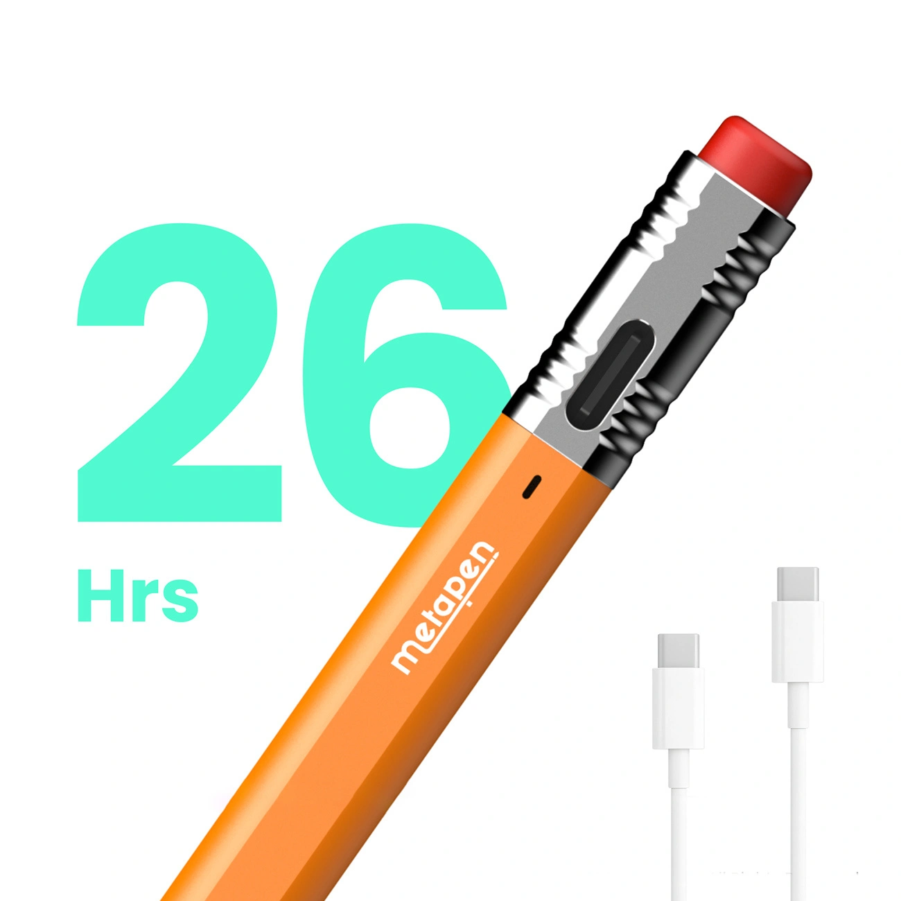 Тъч писалка Metapen Air8 Pro X за Apple iPad, Активна версия, Оранжев ME-APP172