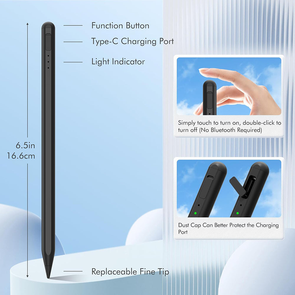 Touch Pen Techsuit AX10-T за Apple iPad, Активна версия, Бял