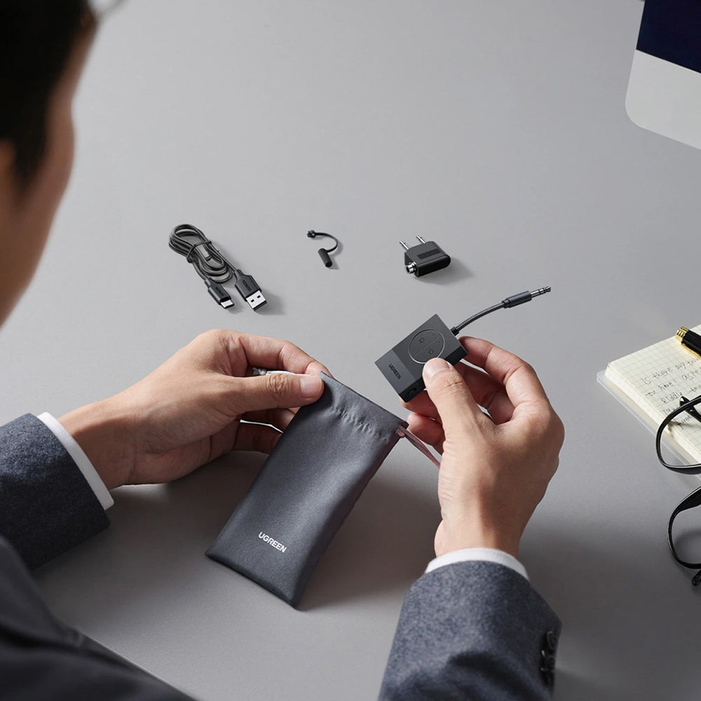 Bluetooth трансмитер UGREEN BT305 (65706), AUX, Черен