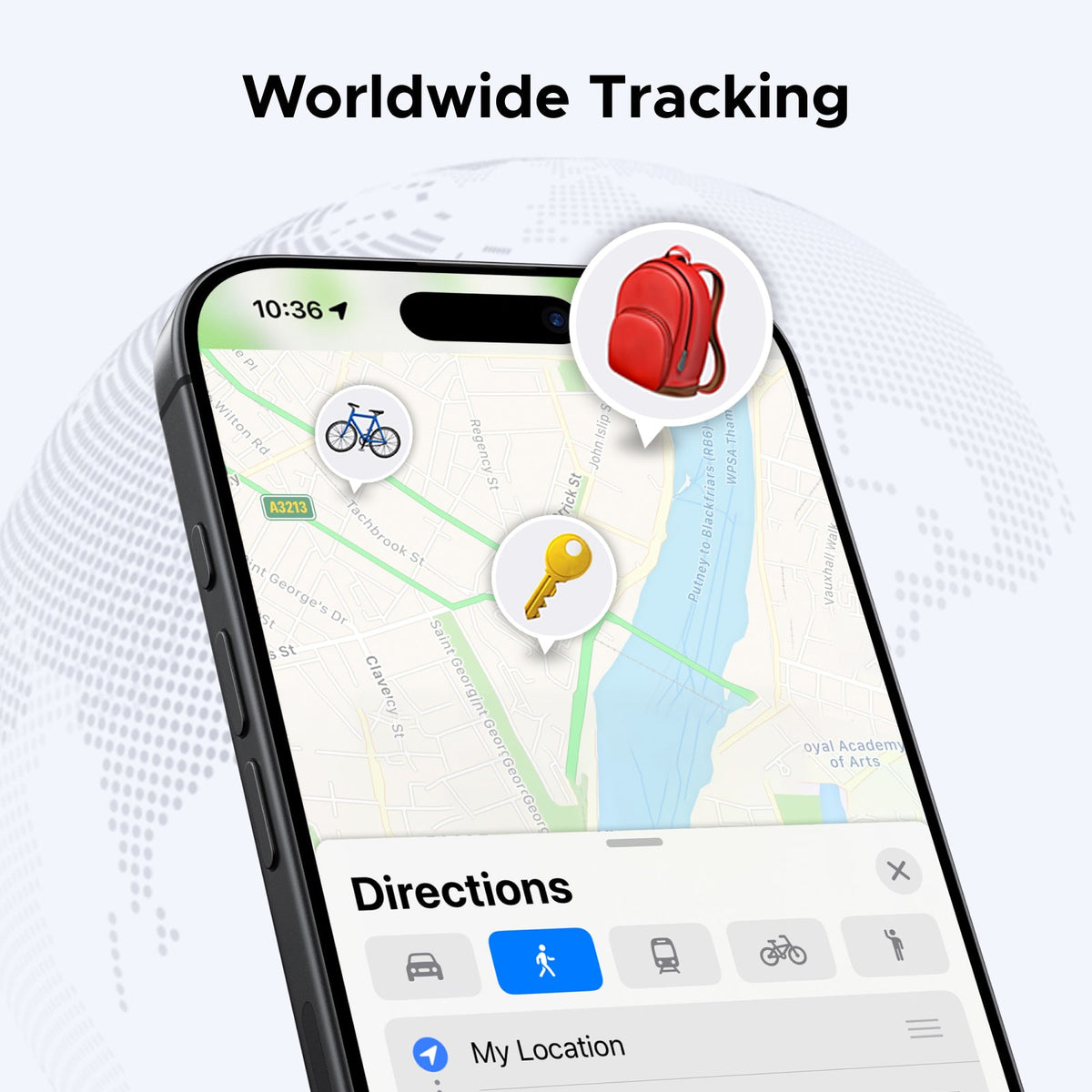 UGREEN SmartTag Pro Smart CM916 (75646P) за iOS / Android серия, комплект от 4 броя, черен
