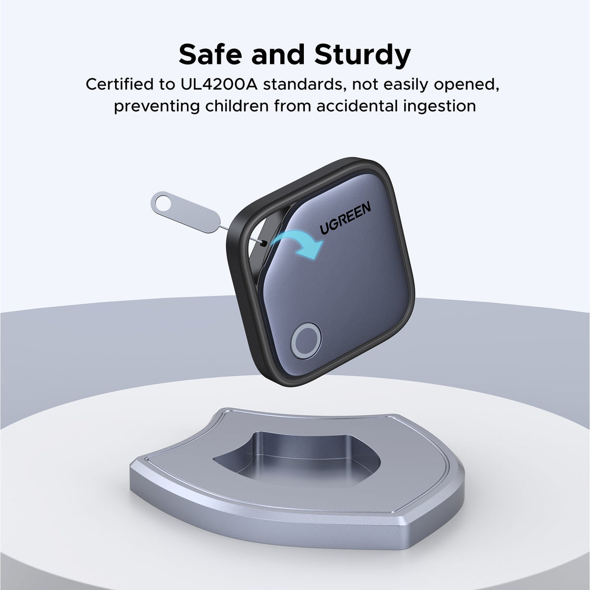 UGREEN SmartTag Pro Smart CM916 (75646P) за iOS / Android серия, комплект от 4 броя, черен
