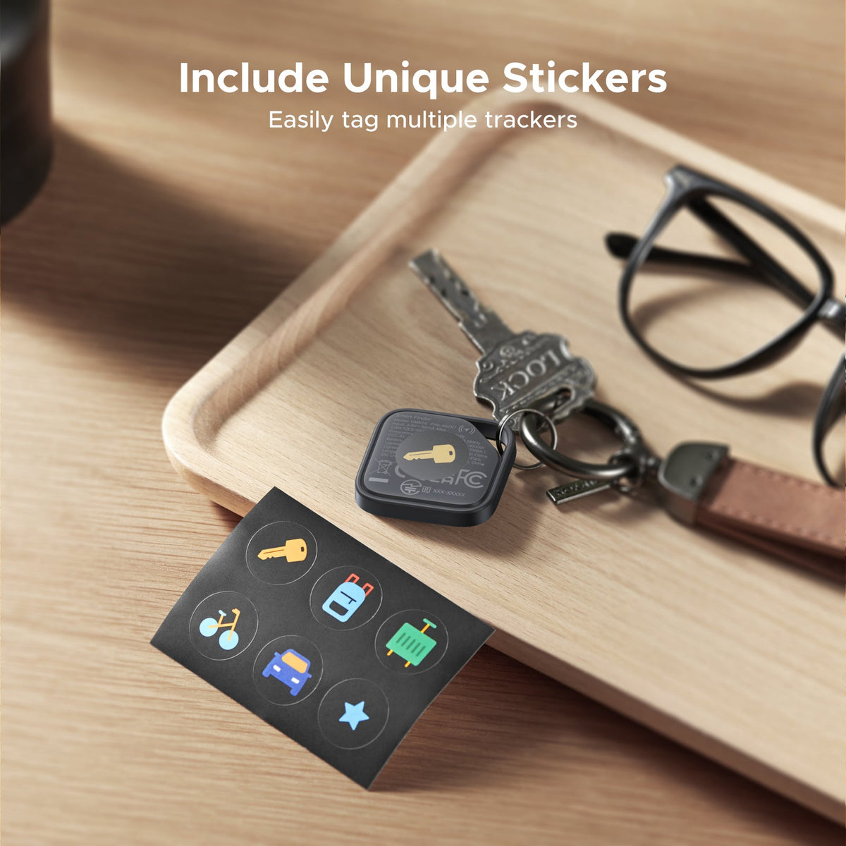 UGREEN SmartTag Pro Smart CM916 (75646P) за iOS / Android серия, комплект от 4 броя, черен