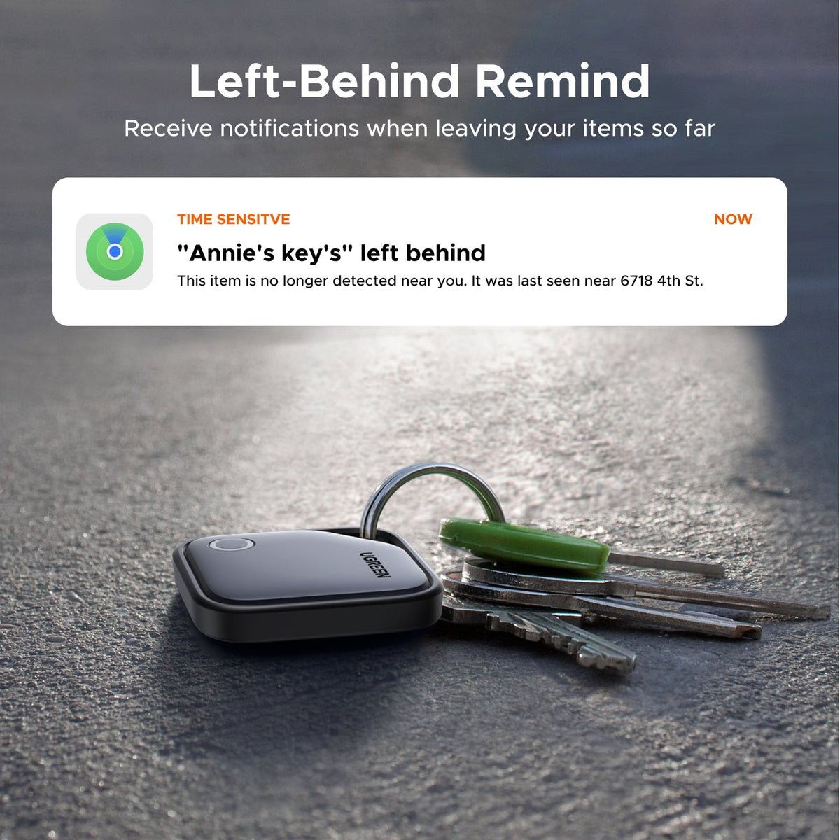 UGREEN SmartTag Pro Smart CM916 (75646P) за iOS / Android серия, комплект от 4 броя, черен